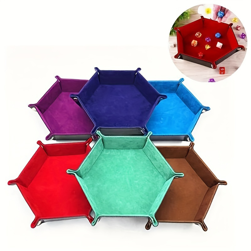 Essential Gaming Accessories - 1pc Classic Hexagon Dice Tray, Party