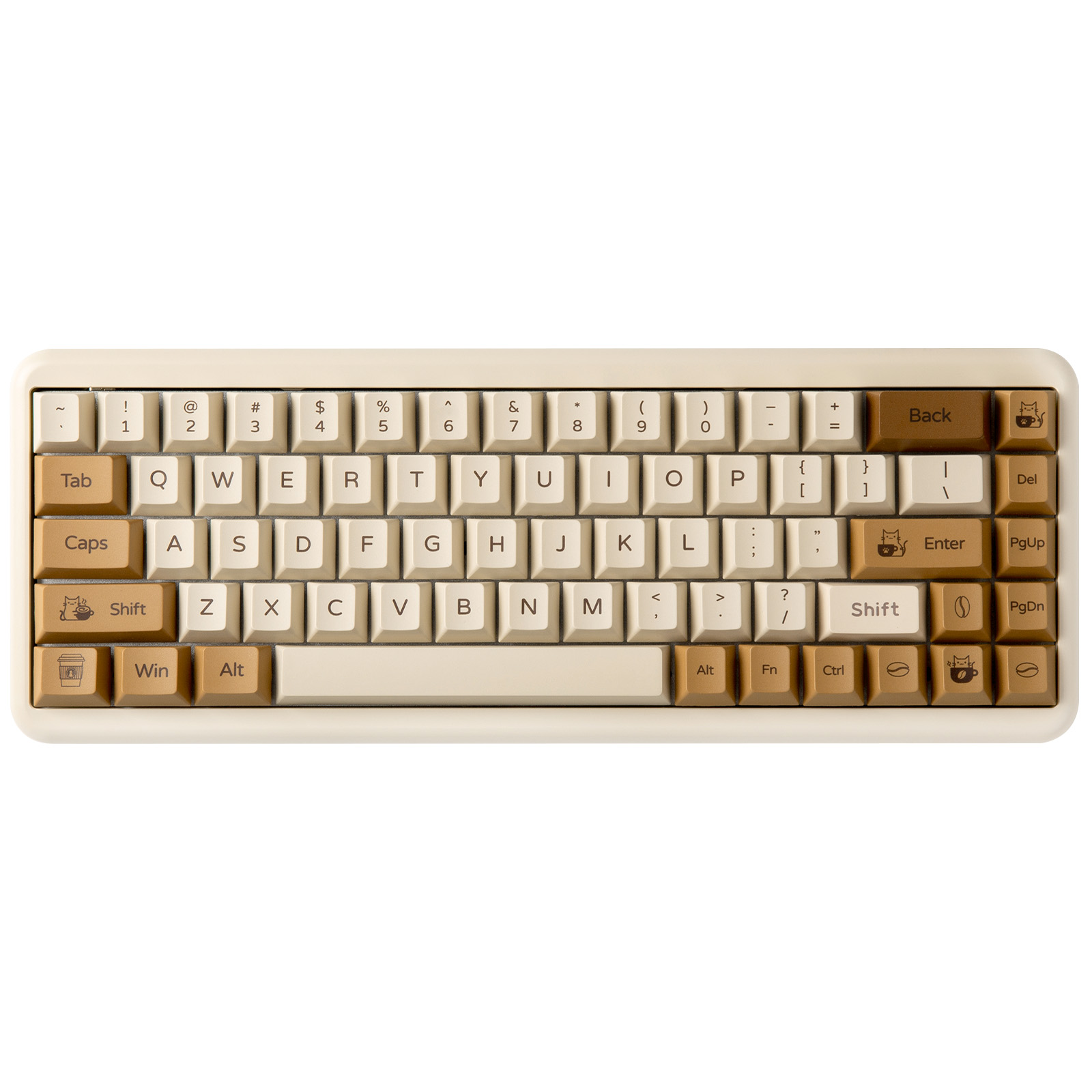 Gaming Set Accessories - YUNZII Coffee Cat PBT Keycaps, 152