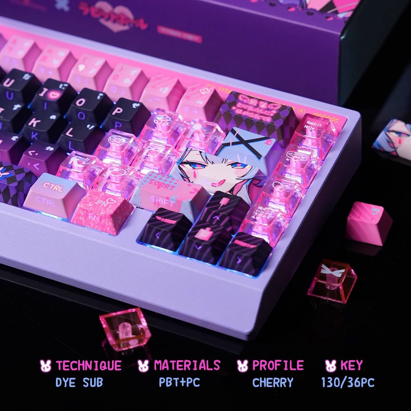 Anime Rabbit Hole Theme Custom - Gaming Set Accessories 评论和价格