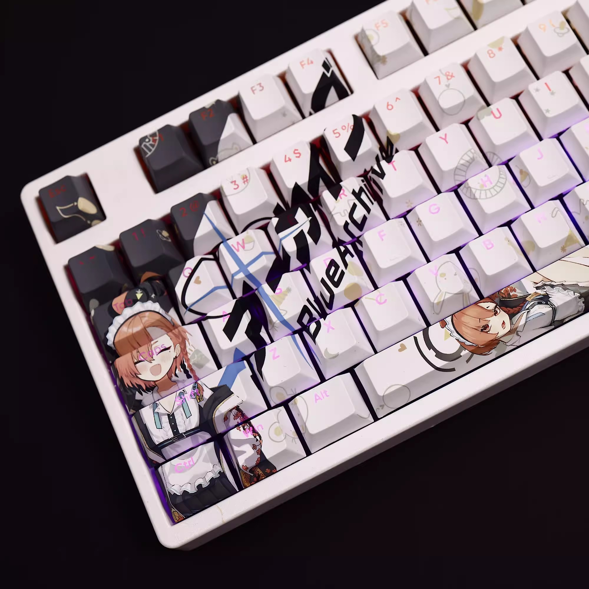 108 Keys/set Blue Archive Mika - Gaming Set Accessories 评论和价格