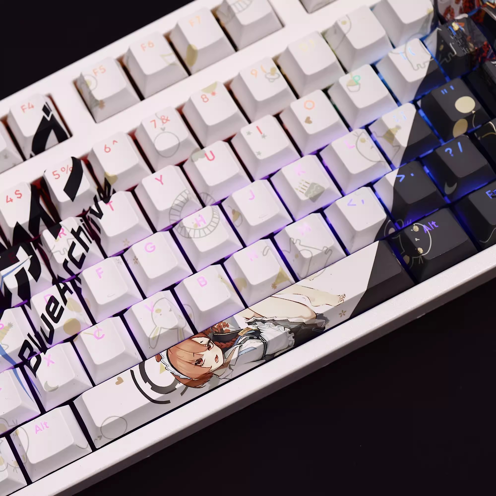 108 Keys/set Blue Archive Mika - Gaming Set Accessories 评论和价格