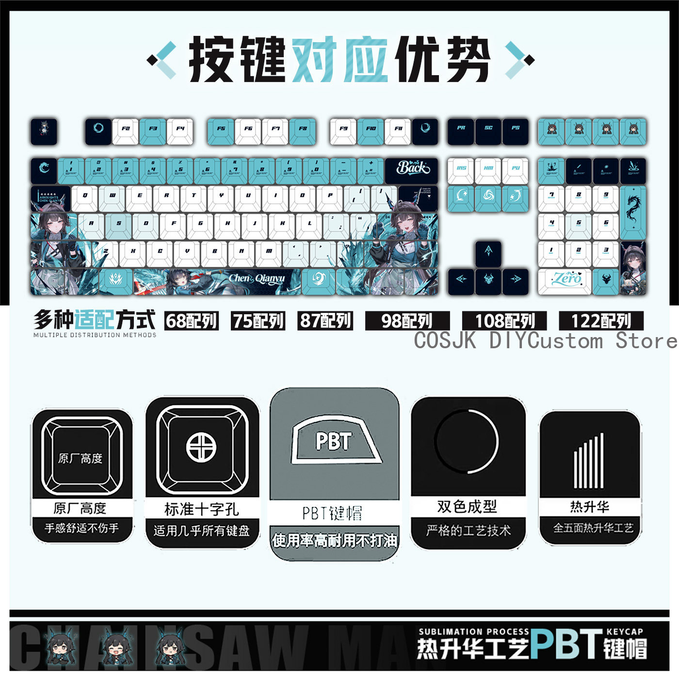 122 Keys Anime Chen Qianyu Ark - Gaming Accessories Gamestop 评论和价格