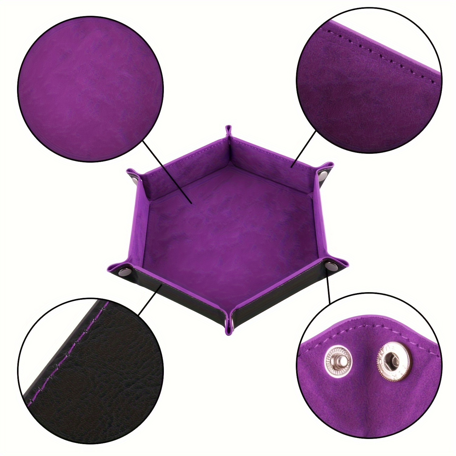 1pc Classic Hexagon Dice Tray, - Essential Gaming Accessories 评论和价格