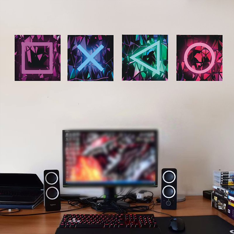 4PCS Kids Gaming Room Game Wal - Gaming Accessories Wallpaper 评论和价格
