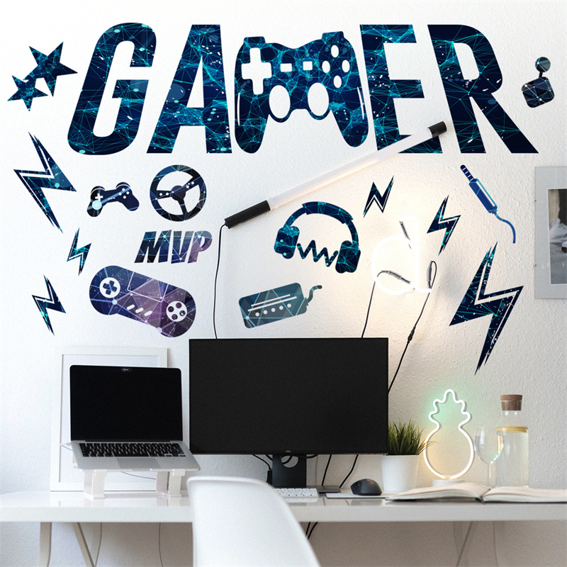 Gamer Vinyl Wall Stickers Game - Gaming Accessories Wallpaper 评论和价格