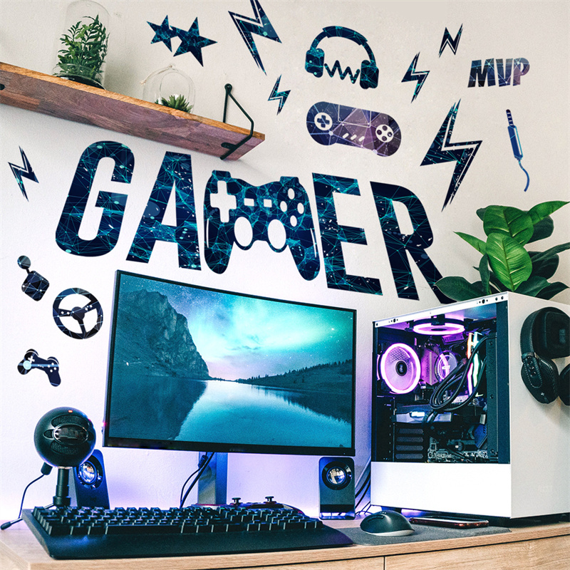 Gamer Vinyl Wall Stickers Game - Gaming Accessories Wallpaper 评论和价格