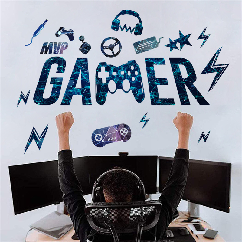 Gamer Vinyl Wall Stickers Game - Gaming Accessories Wallpaper 评论和价格