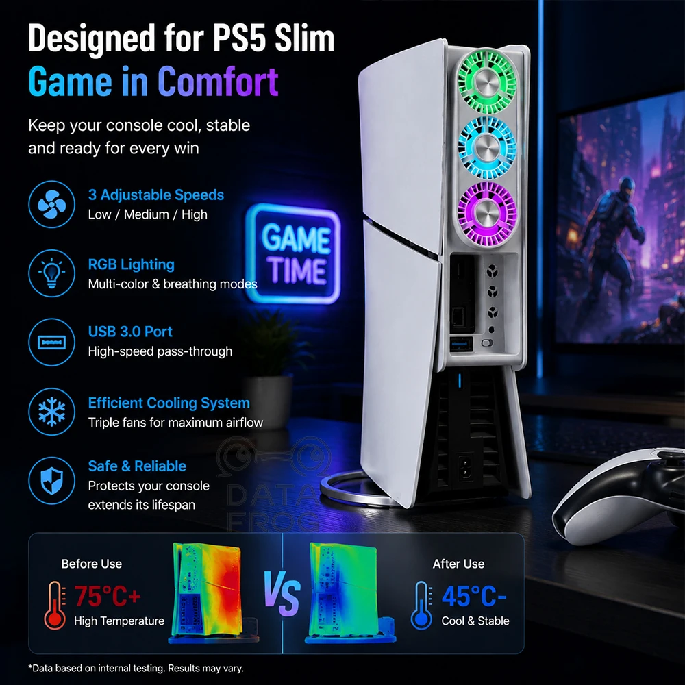 DATA FROG RGB Cooler Compatibl - Essential Gaming Accessories 评论和价格