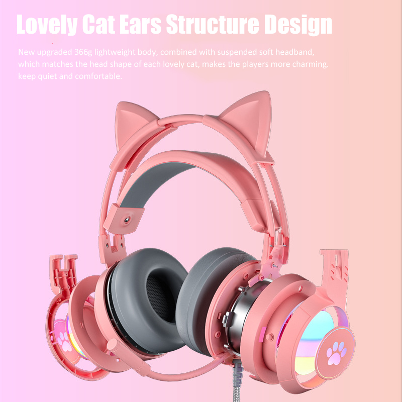 Cute Cat Ear Gaming Headphones - Gaming Accessories For Your Phone 评论和价格