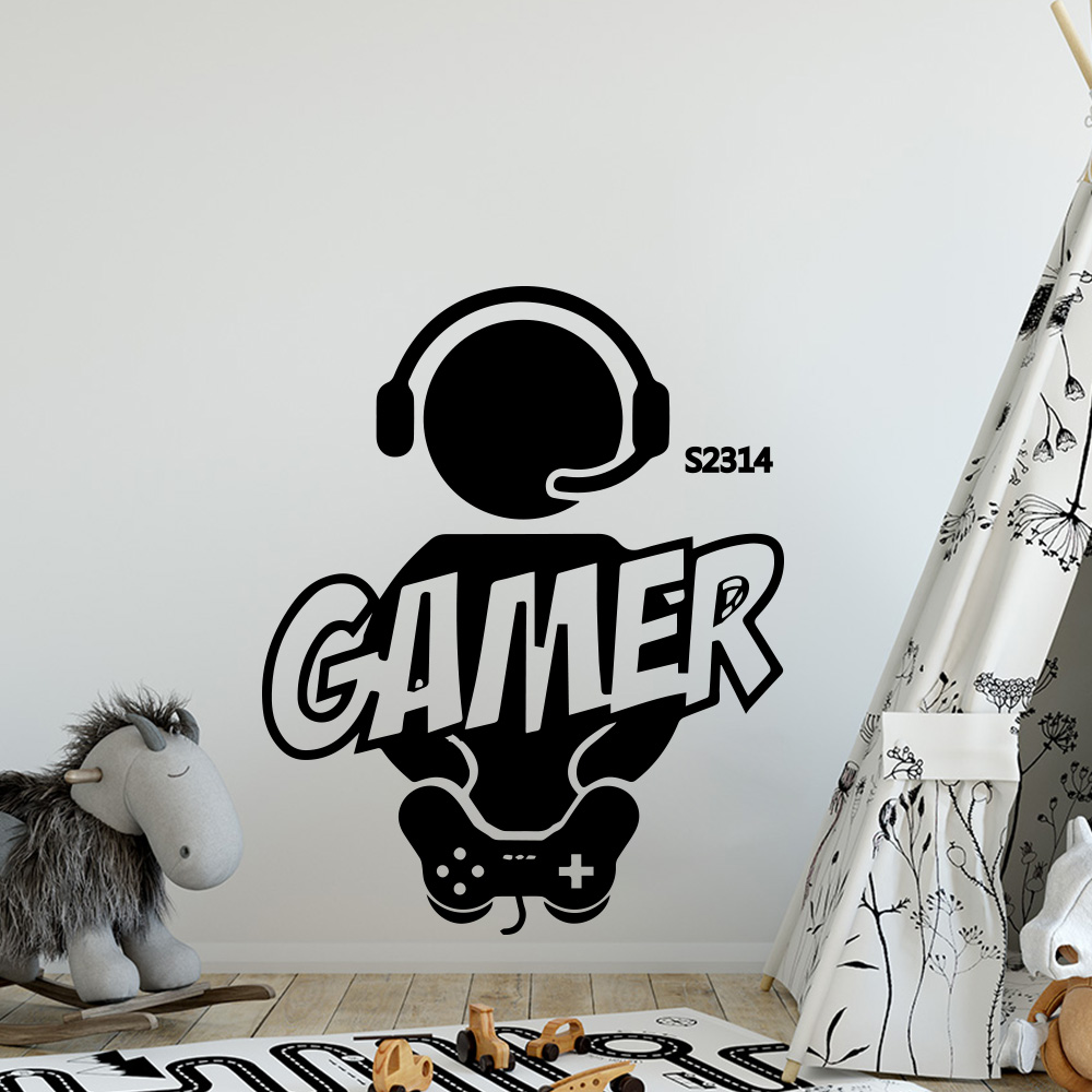1pc Gamer Wall Art Decal For K - Gaming Accessories Wallpaper 评论和价格