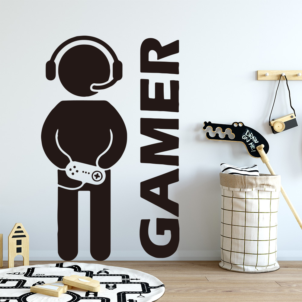 1pc Gamer Wall Art Decal For K - Gaming Accessories Wallpaper 评论和价格
