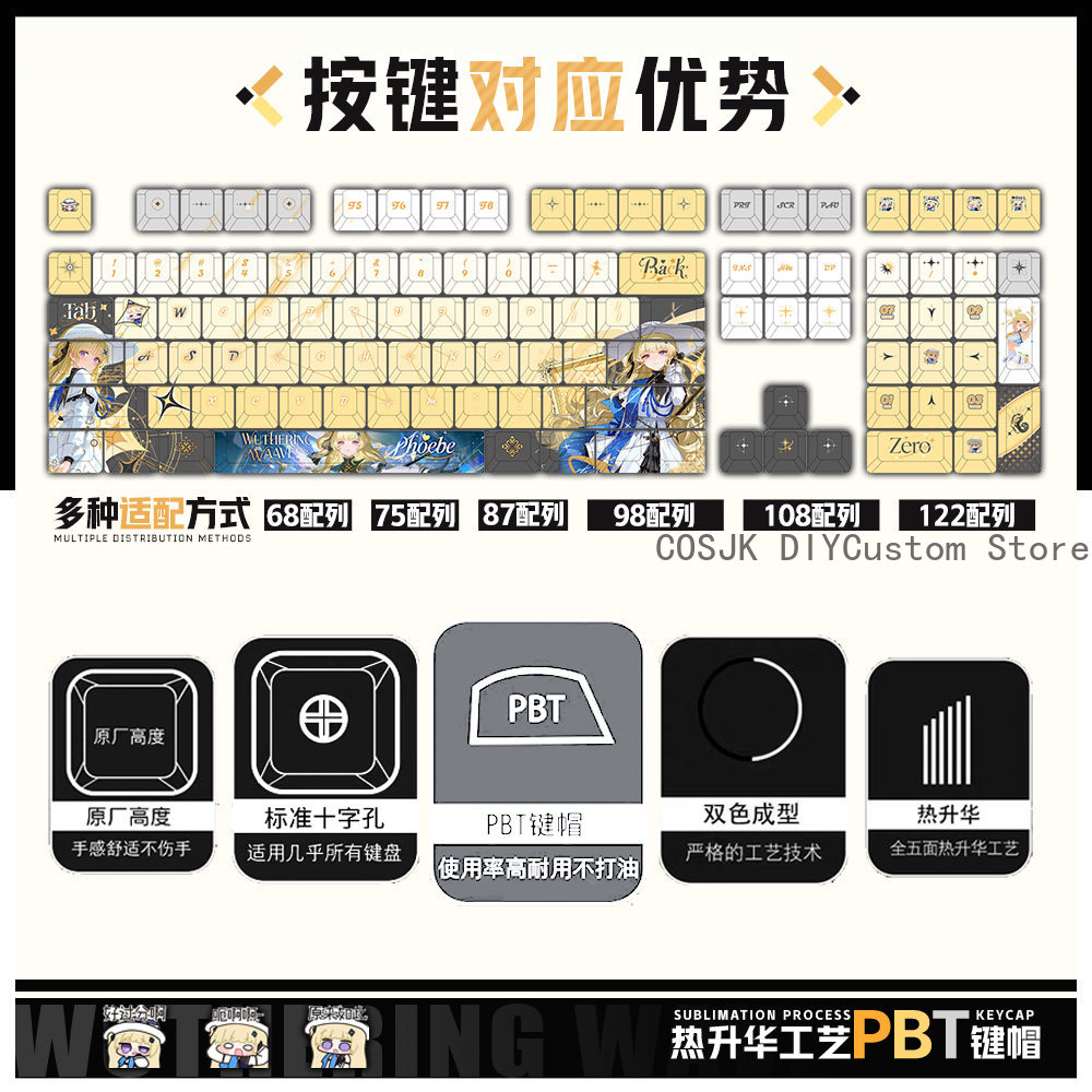 122 Keys Anime Phoebe Wutherin - Gaming Accessories Gamestop 评论和价格