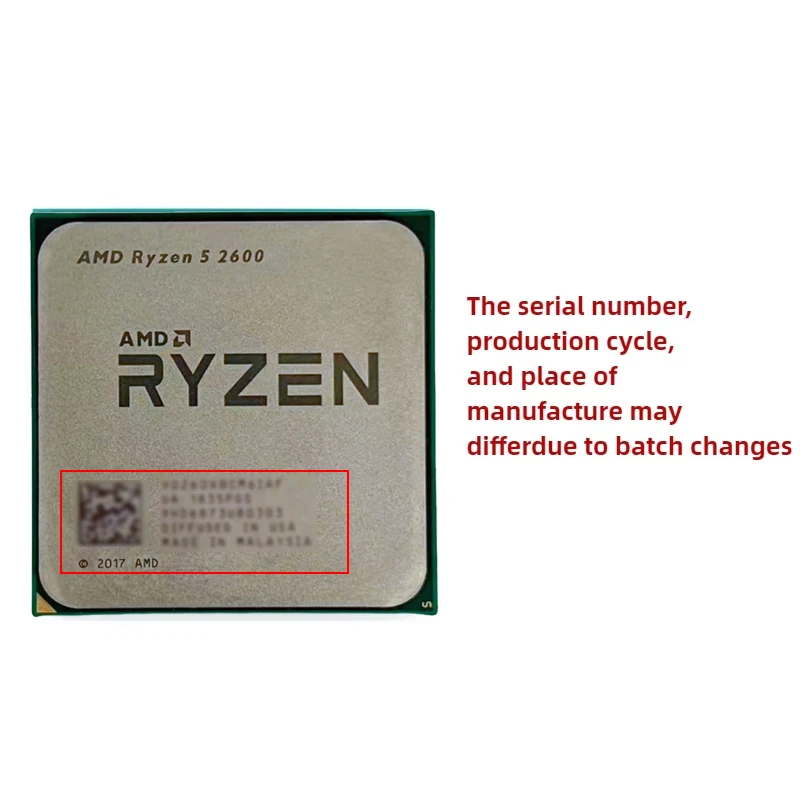 AMD Ryzen 5 2600 Tray CPU 6 Co - Amd Cpu Ryzen 5 评论和价格